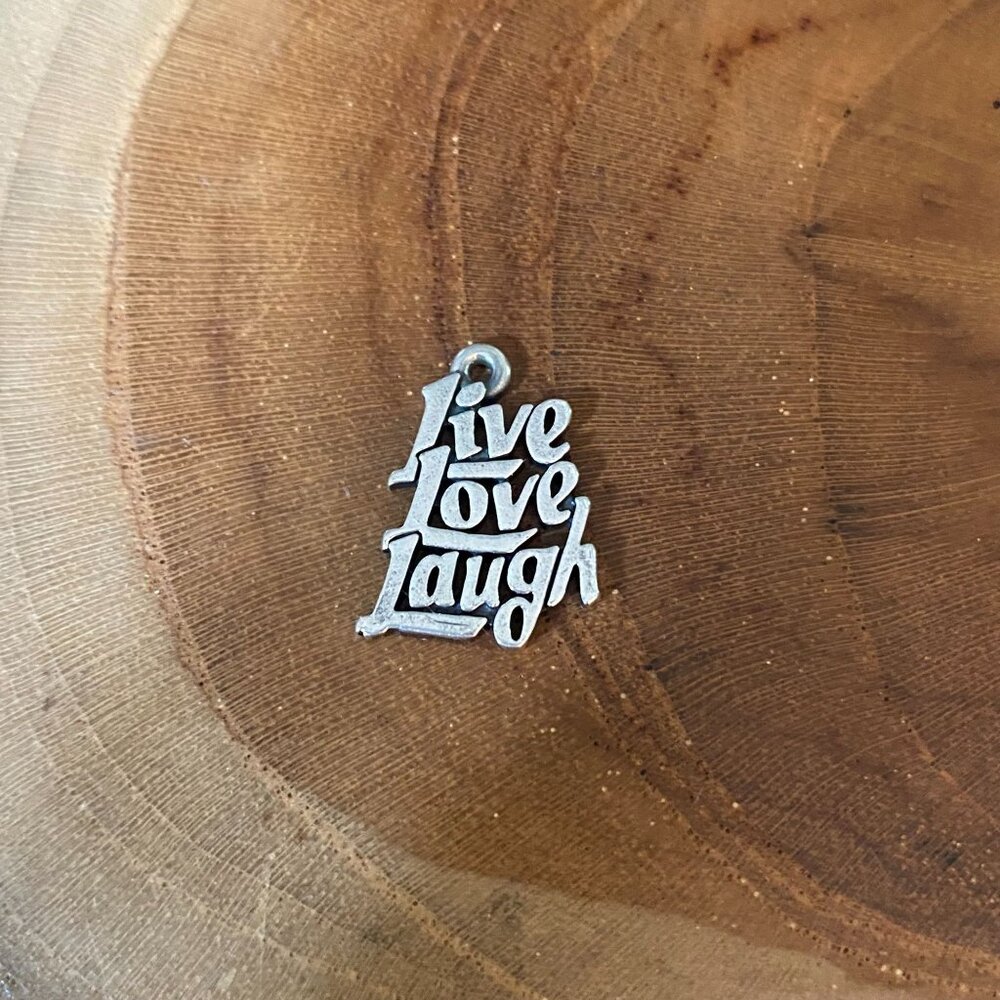 RETIRED Live Love Laugh Charm, Sterling Silver